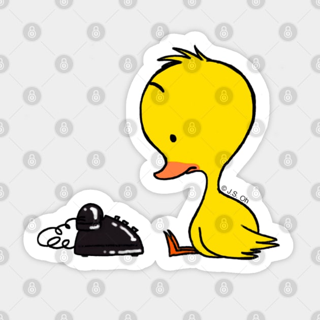 call me duck Sticker by cartoonygifts